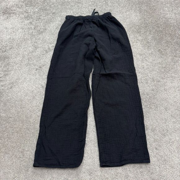 Wilfred Free Aritzia Organic Cotton Wide Leg Palazzo Pants Womens Small Black - Picture 2 of 15
